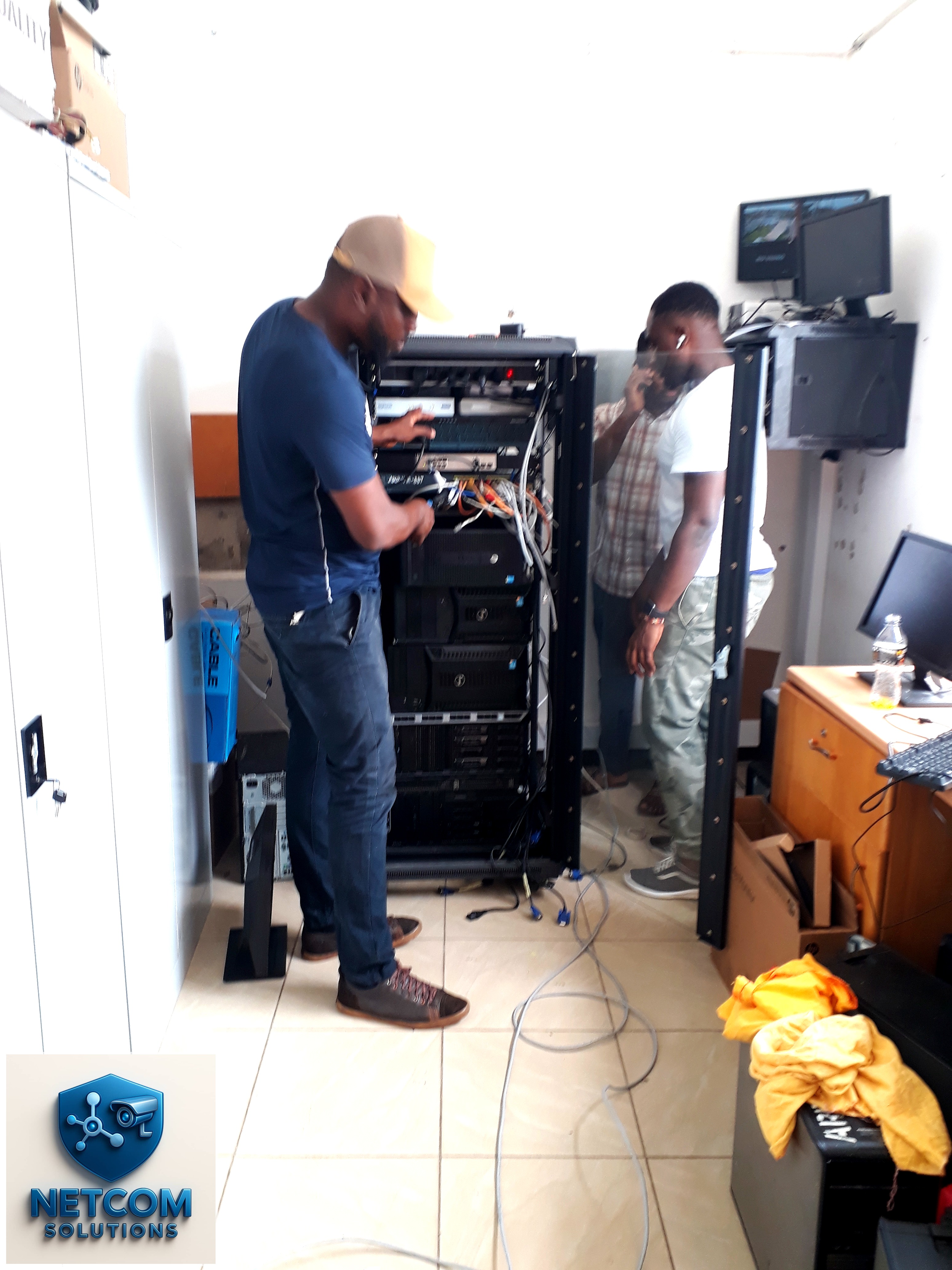 Server rack setup and network configuration