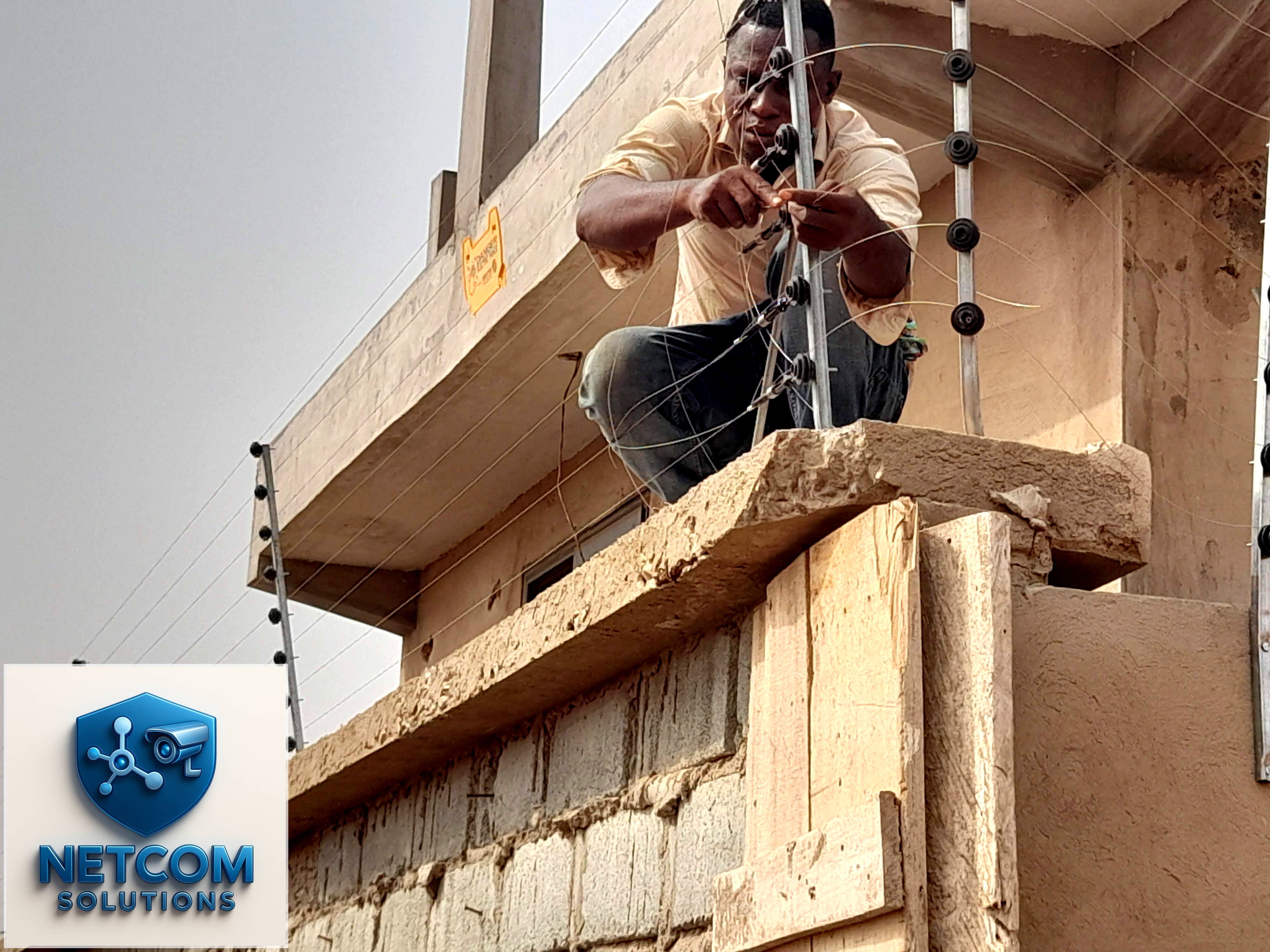 Completed CCTV system with live camera display