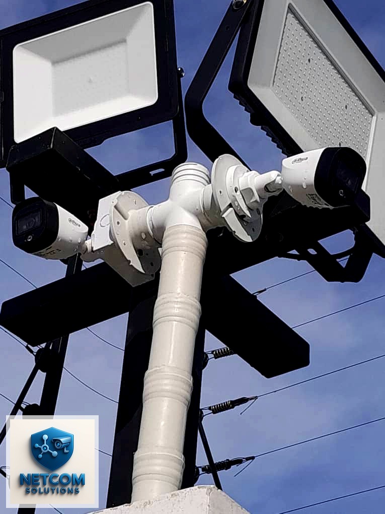 Mounting a bullet CCTV camera on a building exterior